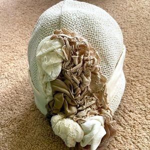 Cream Summer Cloche Hat popular (similar to those featured in Elle Fall 2007).